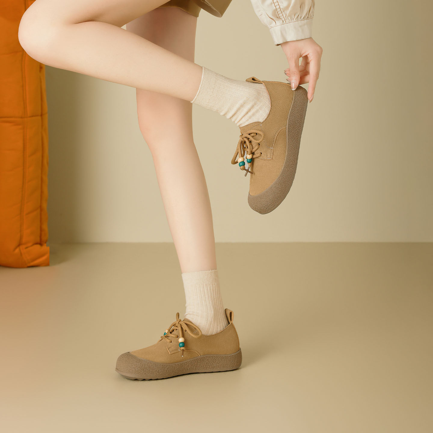 【新品】复古勃肯鞋女2025秋季新款日系软底豆豆鞋磨砂串深口单鞋,女鞋,勃肯鞋/软木鞋,淘宝优惠券,粉丝福利购,淘宝优惠卷