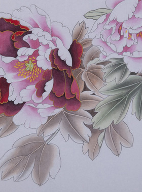 纯手绘中国画写意画工笔花鸟古典牡丹字画新中式卧室书房装饰画