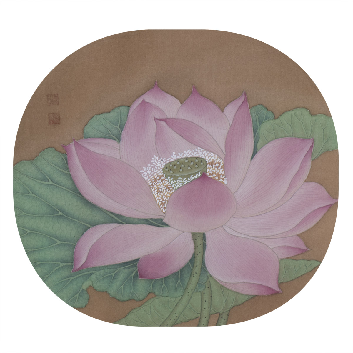 纯手绘国画工笔画字画荷花出水芙蓉图宋画古风书房卧室客厅装饰画图片