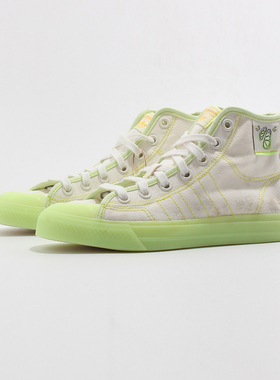 ADIDAS三叶草休闲鞋女NIZZA高帮经典帆布鞋潮流板鞋GX2706 FW8351