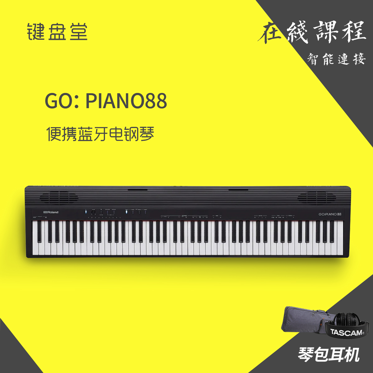 Roland罗兰GO-88P 88键专业蓝牙数码钢琴成人初学者便携电子钢琴