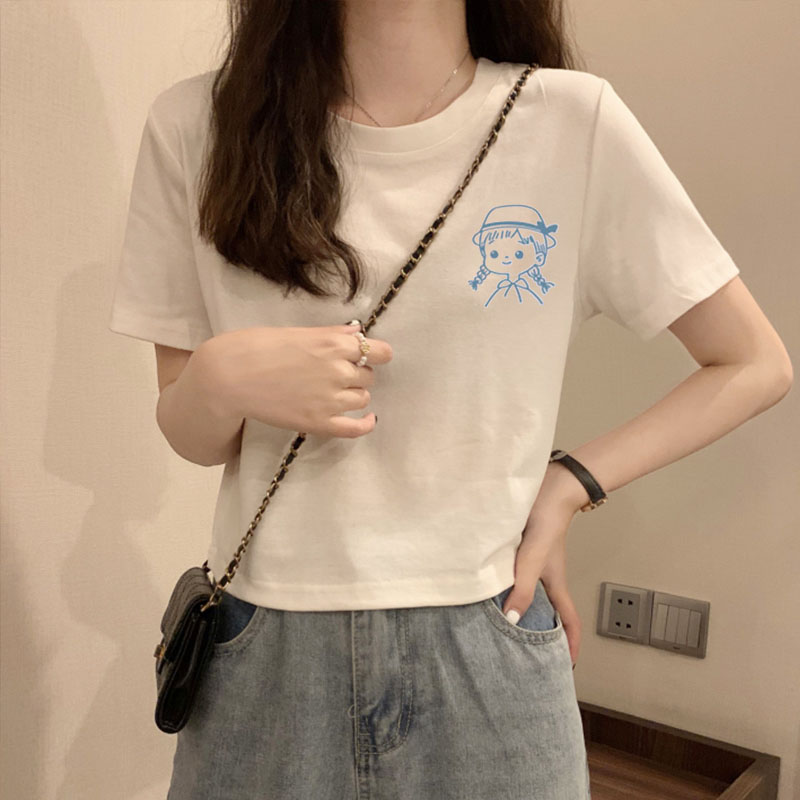 短款短袖t恤国潮上衣短款