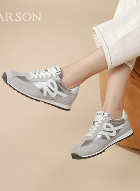 哈森透气女鞋德训鞋女春秋新款百搭运动休闲鞋HWCS250125