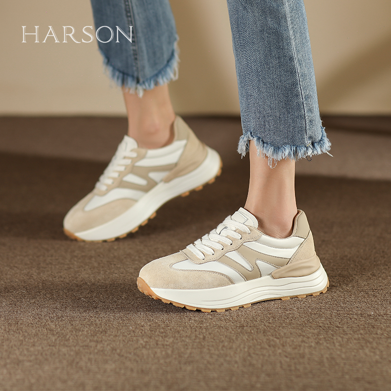 哈森春秋新款真皮女鞋