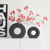 饰摆设 陶瓷花器软装 新中式 现代高级感艺术玄关客厅电视柜花艺套装