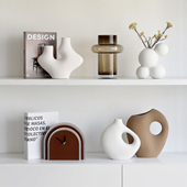 现代格调高级感大地色艺术软装 饰品摆件高档轻奢家居客厅酒柜摆设