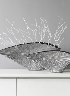 意式现代极简轻奢高档抽象艺术摆件玄关电视柜客厅家居装饰品花瓶