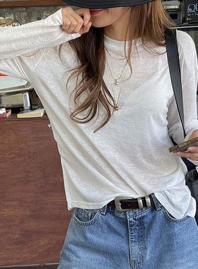 六0923韩国正品89826 T恤区时尚通勤气质纯色知性正品街舞夏款