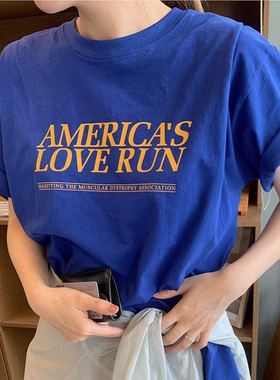 六0719韩国正品love-min-uet-17460 T恤区通勤学院纯色大气正品