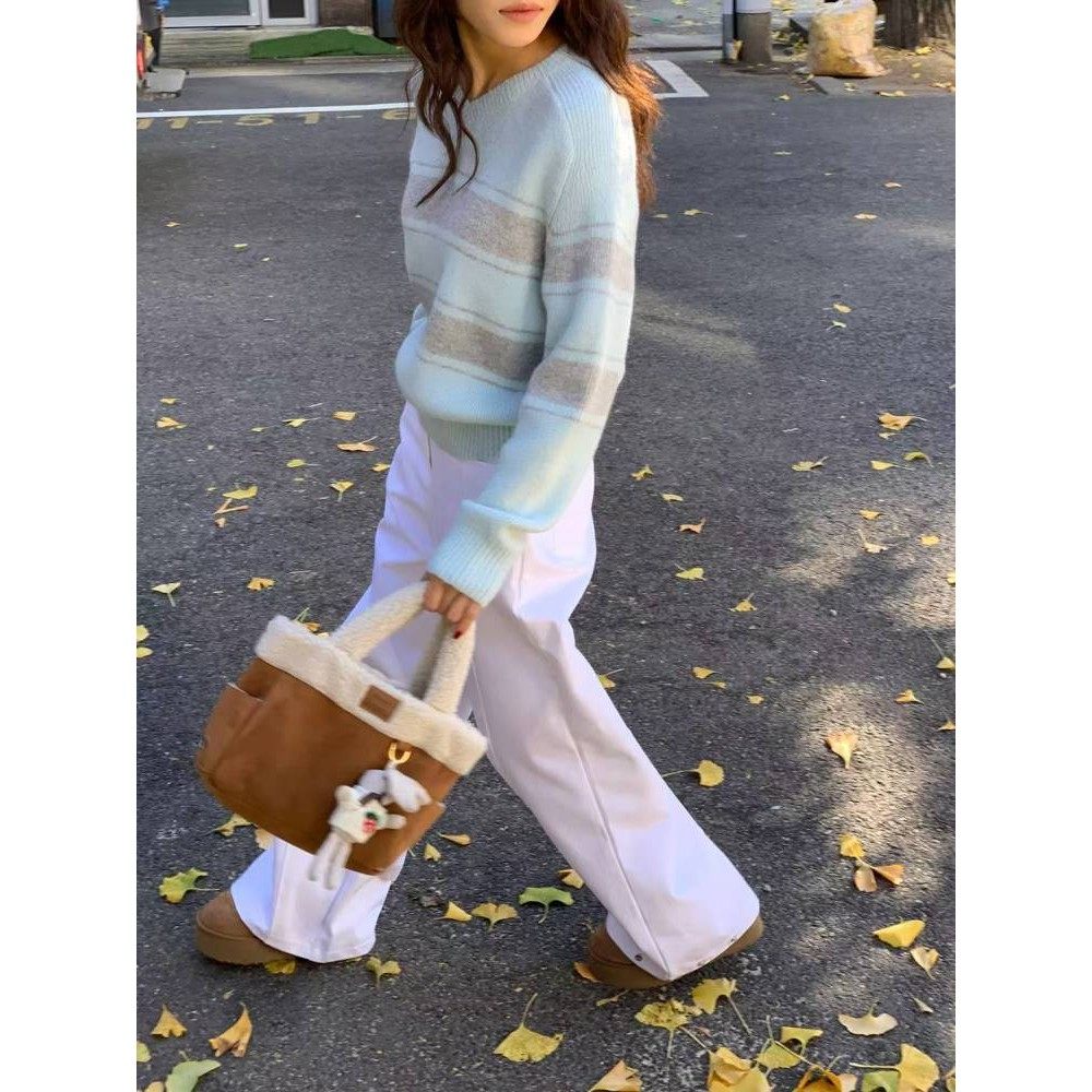 九1205韩国东大门毛衣区VEVE-8718898纯色别致正品英伦冬款都市