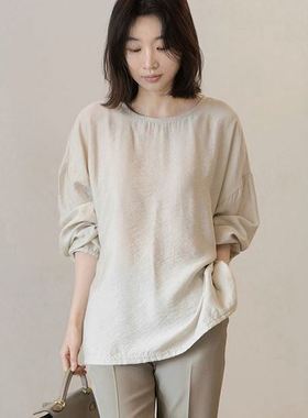 六0923韩国正品graychic-14559 衬衫区时尚通勤气质纯色知性正品