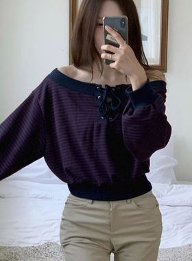 六0923韩国正品laub-e-ciel916 卫衣区优雅人气简洁夏季复古正品