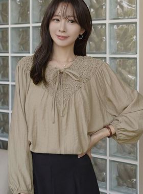 六0923韩国正品82389 衬衫区夏款瑞丽新款风格直邮高端甜美端庄