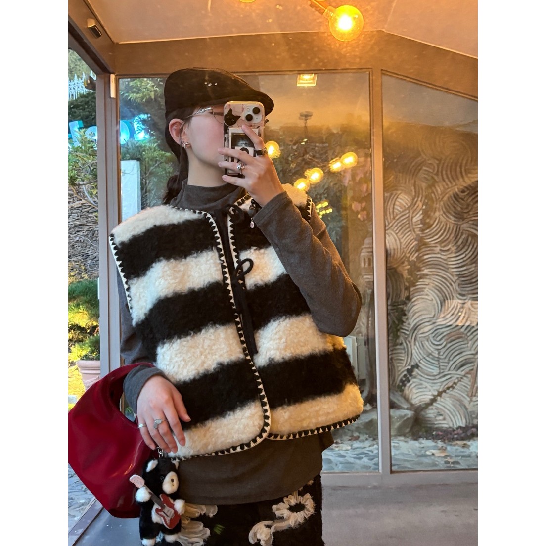 八1118韩国东大门背心两面穿区4495120人气百搭秋季档口通勤简洁