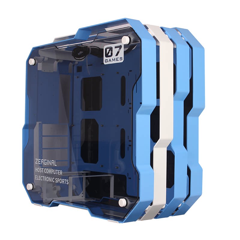 炽果ZC-07塔式钢化玻璃水冷排铝合金ATX游戏电脑台式机主机箱全新