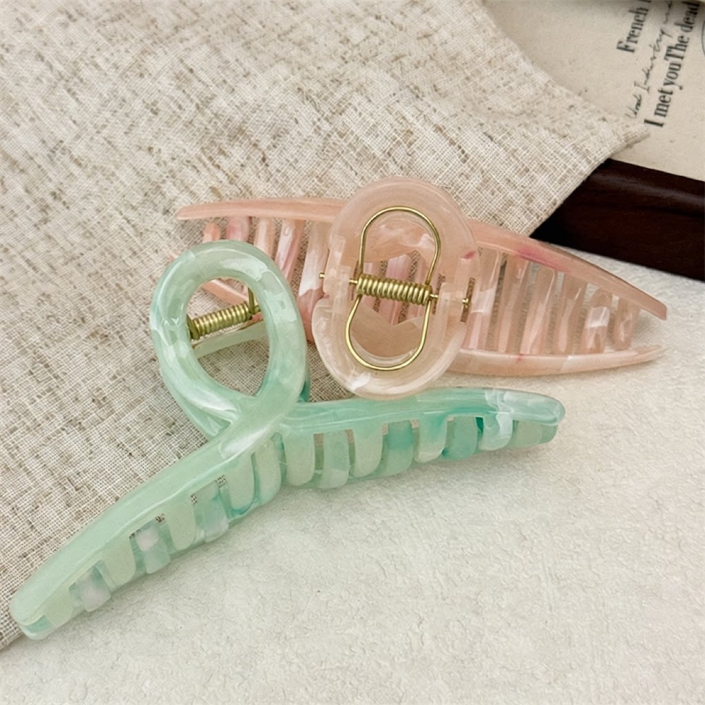 水墨色大号鲨鱼夹6311
