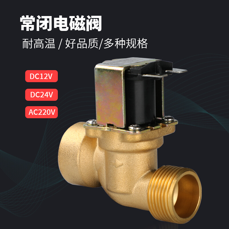 电磁阀常闭4分6分电磁开关阀水220v大口径进水阀12v 24v电磁阀