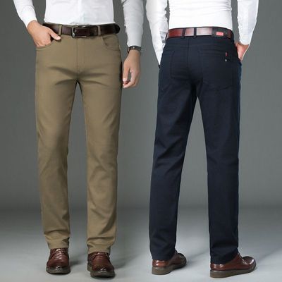 高端纯棉休闲裤男士2025新款商务