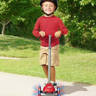 适用于美国RadioFlyer儿童滑板车三轮溜溜车 3-6岁小孩男女闪光轮