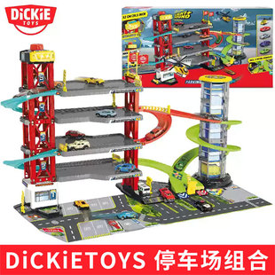 德国dickie 轨道滑行小车玩具 toys停车场组合闯关益智大型拼装