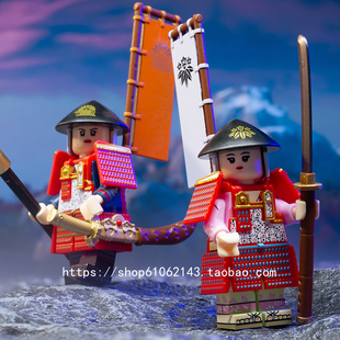 粤睿智达N326 333日本武士系列小颗粒积木人仔袋装