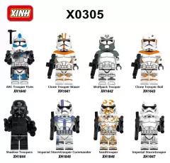 Xinhong X0305 Star Wars Series Building Block Figures X1640-1647 Foreign Trade Bagged