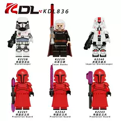 Kdl836 Star Wars Series K2238-2243 Small Particle Minifigure Building Blocks in Bags