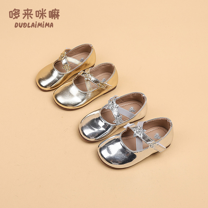 女童小皮鞋儿童亮面公主鞋