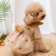 宠物秋冬装 衣服 狗狗猫咪呢子裙秋天保暖带扣子裙子小型犬秋冬季