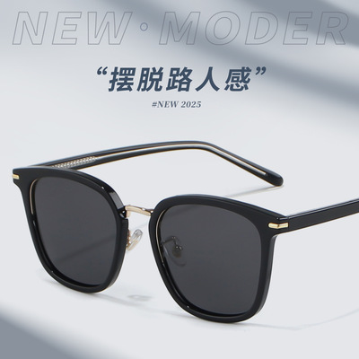 P28083经典方框TR太阳镜防紫外线墨镜TAC偏光遮阳镜潮流搭配眼镜