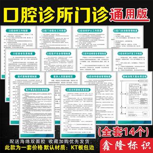 口腔诊所牙科门诊规章制度挂图医院口腔科管理制度宣传制度牌