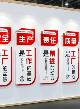 工厂车间质量标语墙贴