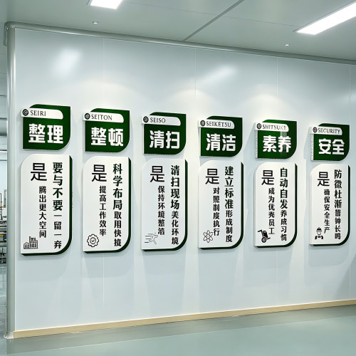 公司企业文化6s管理墙贴励志标语