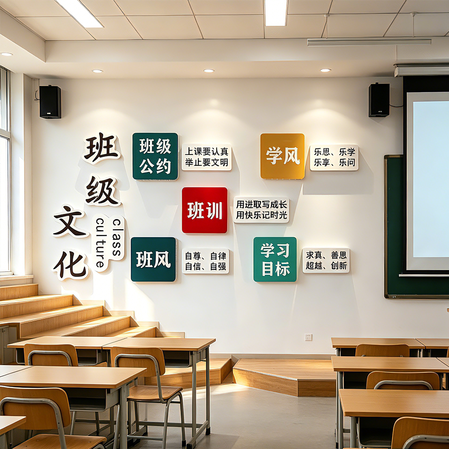 中小学教室励志标语墙贴