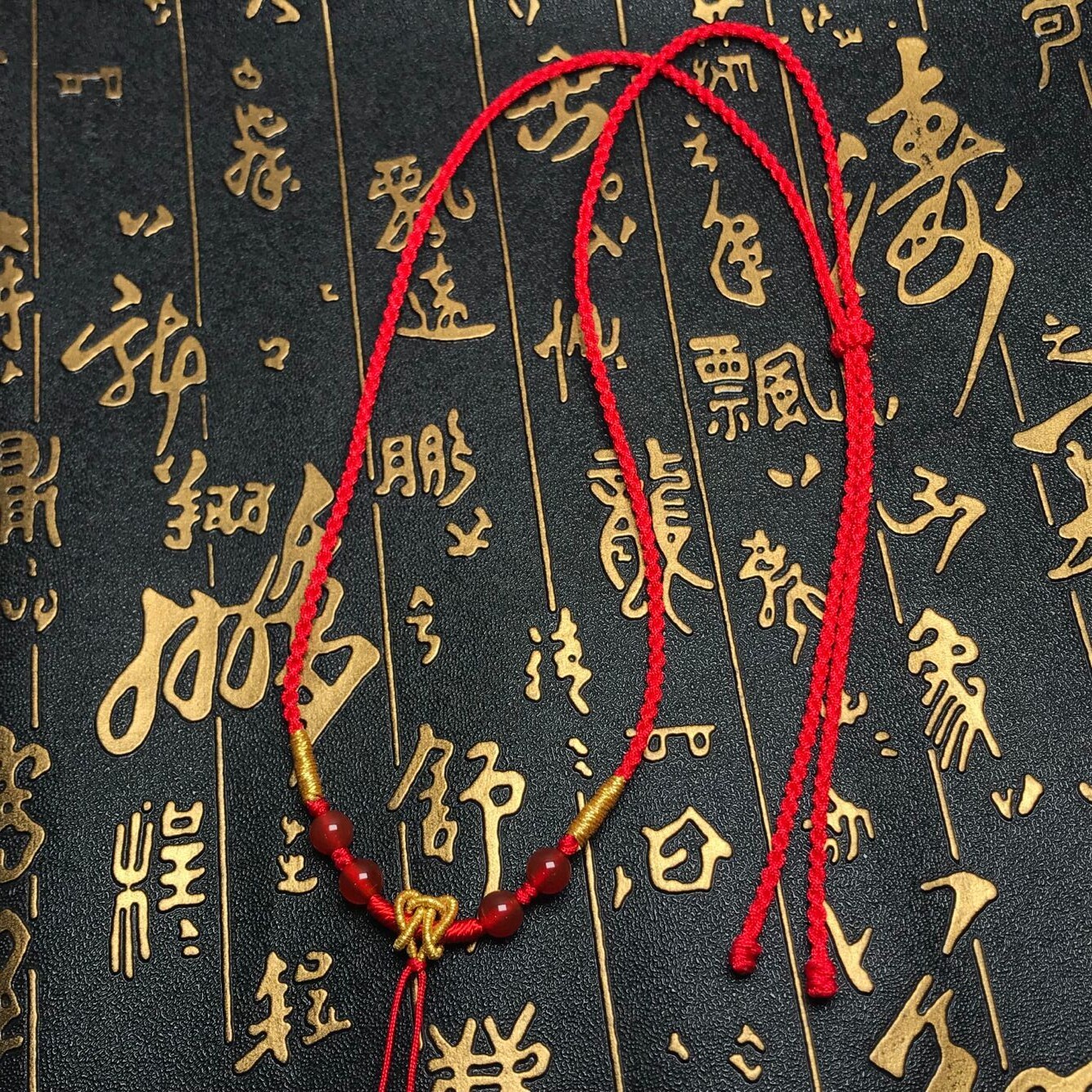 丹凤手工编织半成品项链绳可绑转运珠貔貅蜜蜡玉坠3D硬金生肖包邮