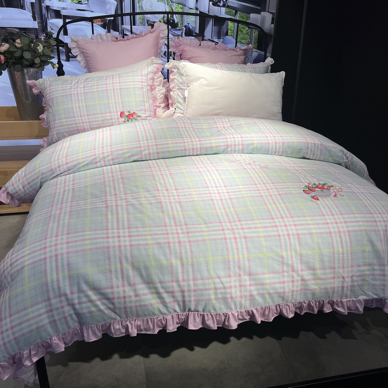 多喜爱纯棉四件套新款专柜同款全棉甜蜜公主风荷叶边床单床笠款