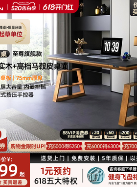 智芯KUN桌 智能电动升降书桌双电机自动升降电竞桌家用学习办公桌