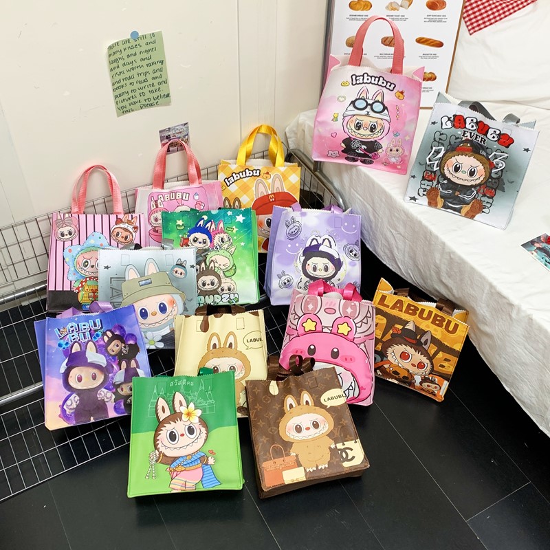 帆布水桶手提包韩风幼儿园回礼袋儿童生日童趣涂鸦礼品伴手礼袋