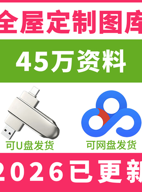 2026全屋定制装修设计效果图图库木工柜子吊顶室内装修效果图U盘