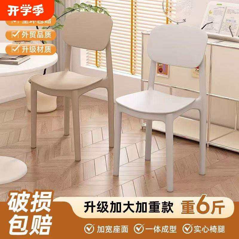 塑料椅子家用加厚北欧餐厅靠背椅餐桌商用餐椅现代简约凳子