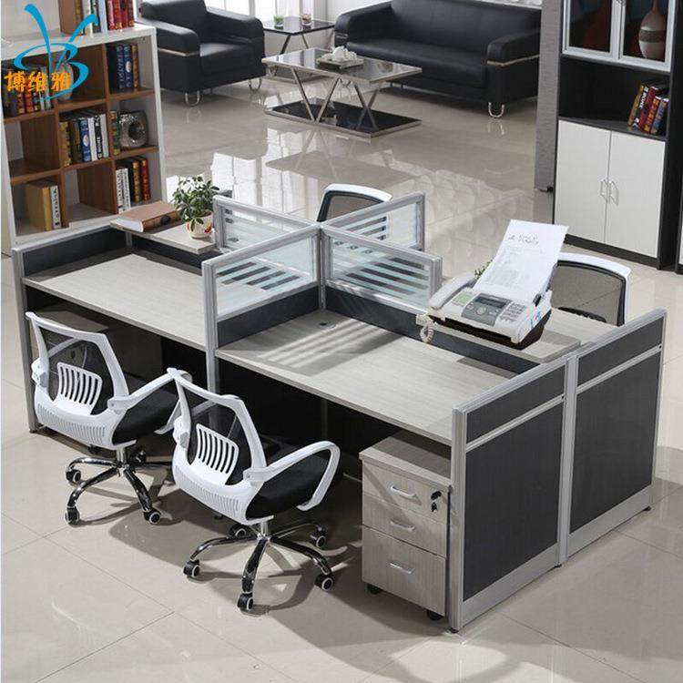 办公家具隔断办公桌屏风工位4人位职员桌木质员工2人位电脑桌