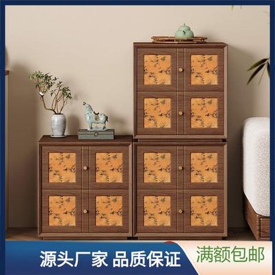 宋式美学中古风复古香云纱全实木斗柜客厅餐边柜储物卡门柜组合柜