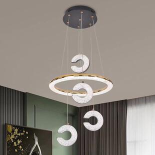 新款2024创意蜡烛餐厅吊灯现代简约吧台美式商业家庭装饰中山灯具