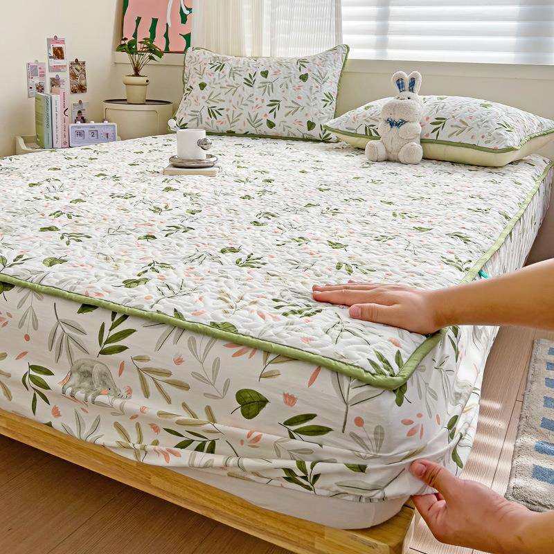 新款双层纱夹棉床笠床垫保护罩床单单件席梦思床套罩加厚床罩枕套,纺织面料/辅料/配套,纺织机械配件,淘宝优惠券,粉丝福利购,淘宝优惠卷
