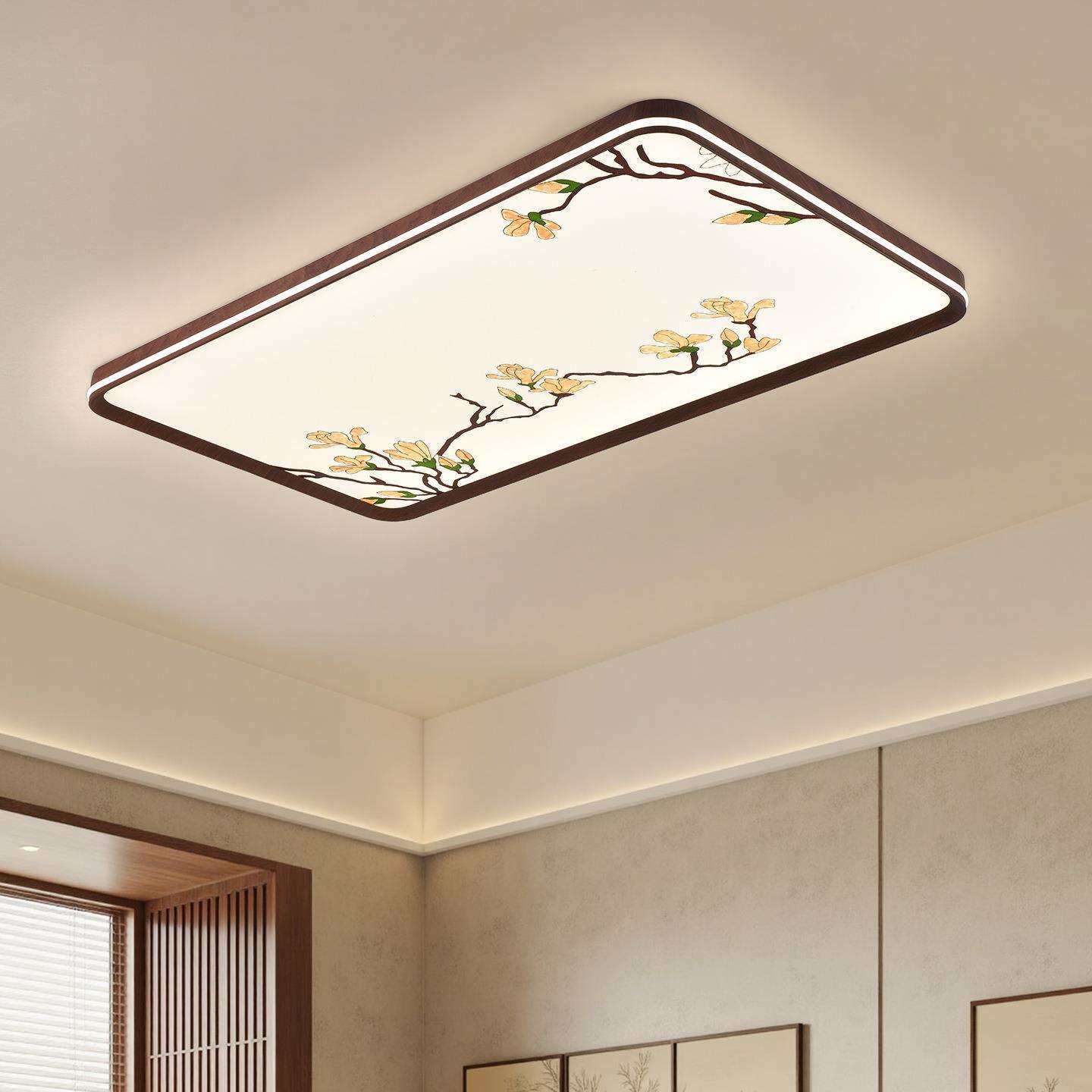 超薄吸顶灯宋式美学中古风客厅风扇灯全光谱茶室书房中式高级主灯