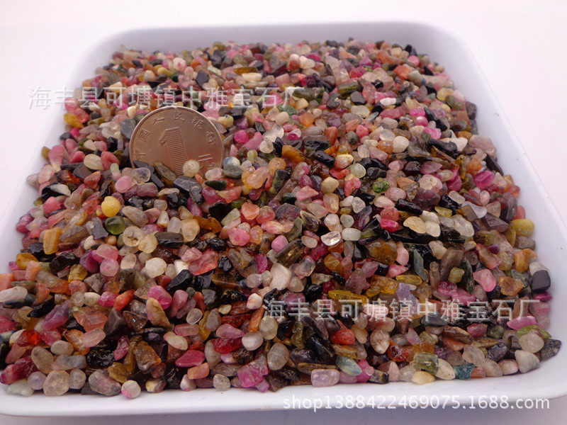 厂家生产供应天然碧玺天然碧玺批发精品不定型碎石
