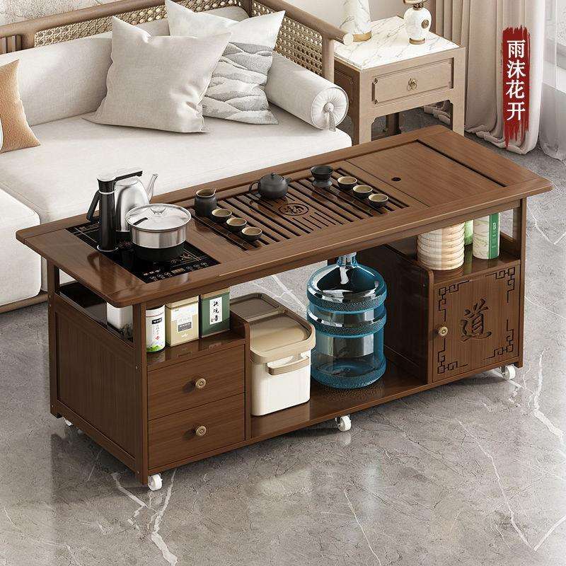 可移动茶桌阳台新款茶几客厅泡茶桌小型家用茶台一体一整套茶水柜