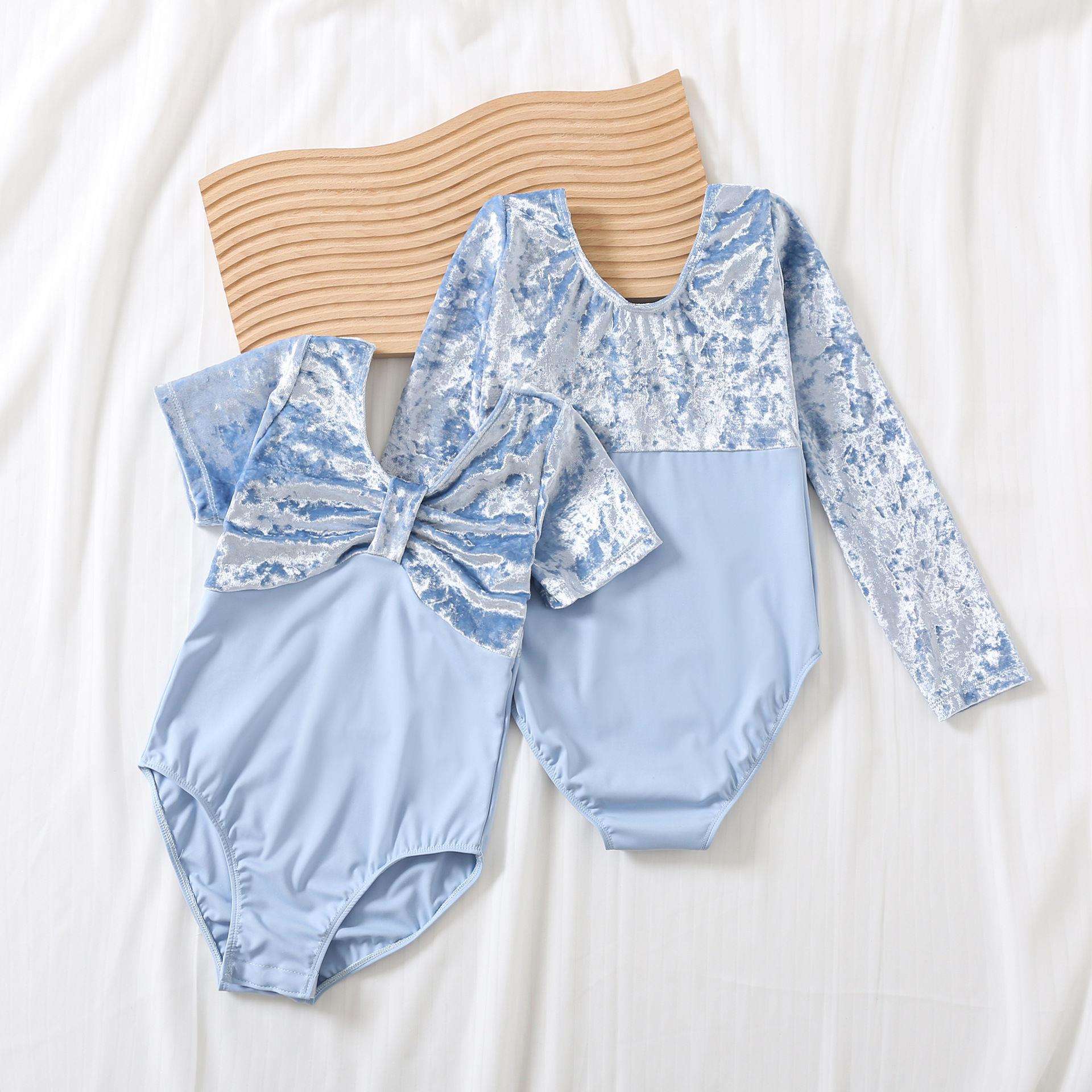 舞蹈衣服秋冬芭蕾舞新款丝绒练功服舞蹈服儿童女连体舞蹈服一体式