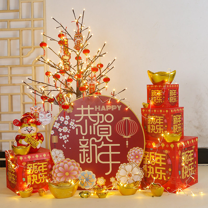 商场银行元旦春节发光灯树
