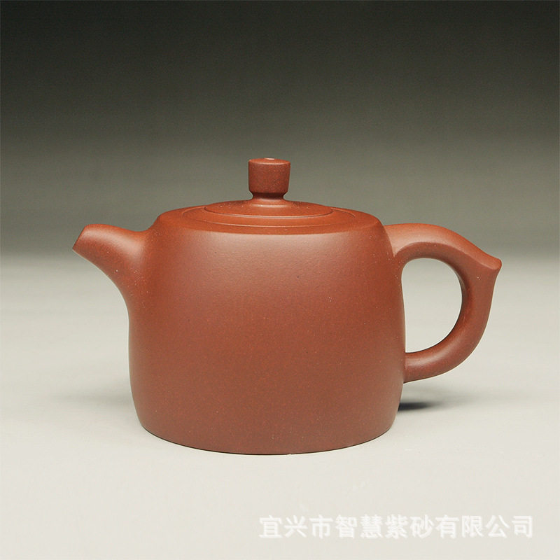 宜兴紫砂壶手工小容量井栏茶壶红泥130ml工艺师亲制带证厂家直销